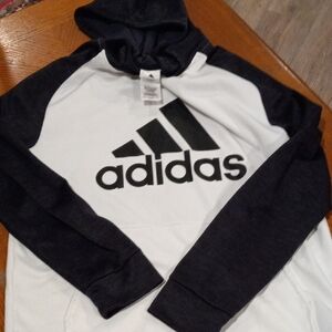 Adidas Black and White Sweatshirt Classic Monochrome Design